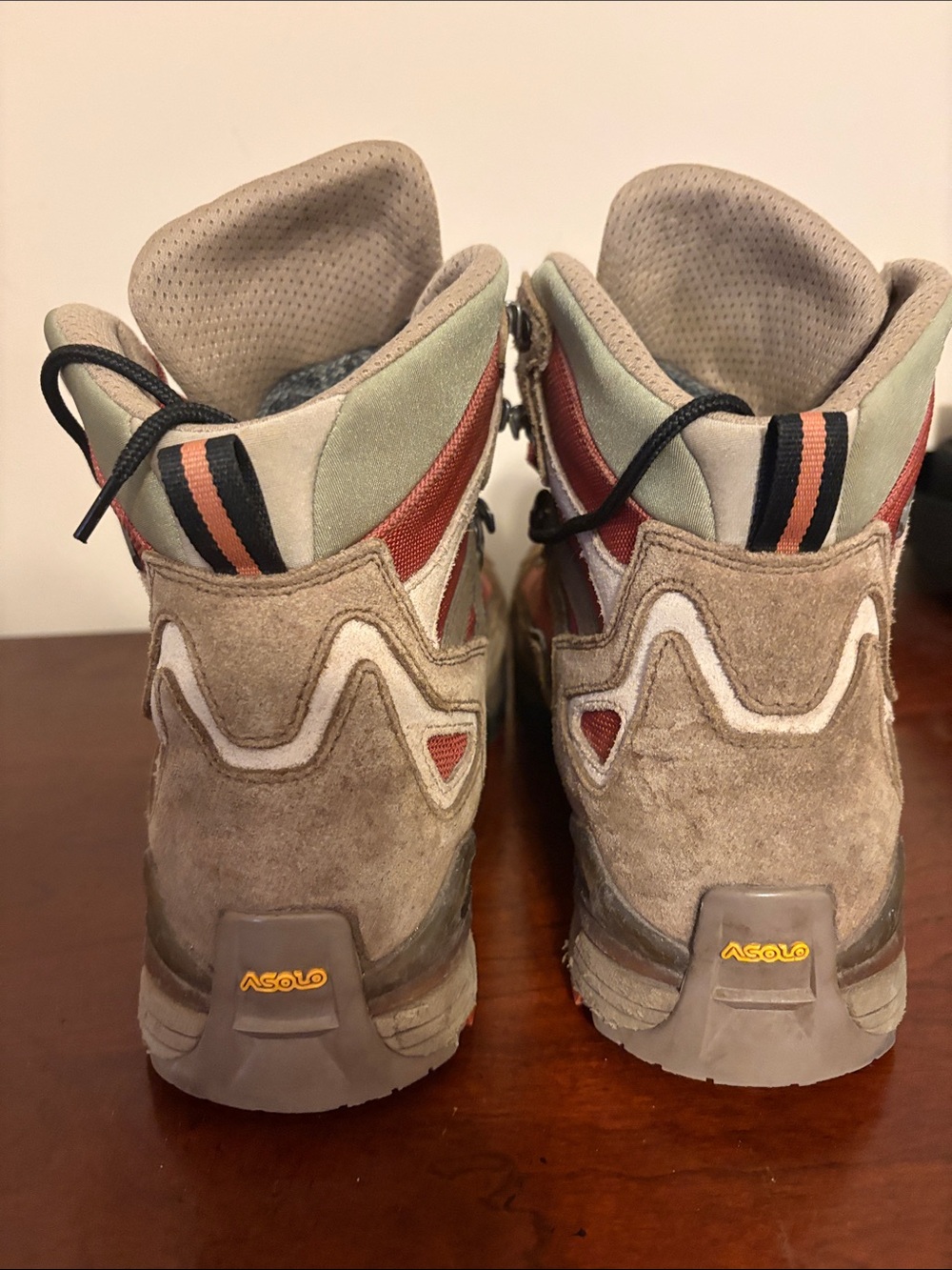 Asolo Rust Red and Tan Trail Hiking Boots - Picture 5 of 13